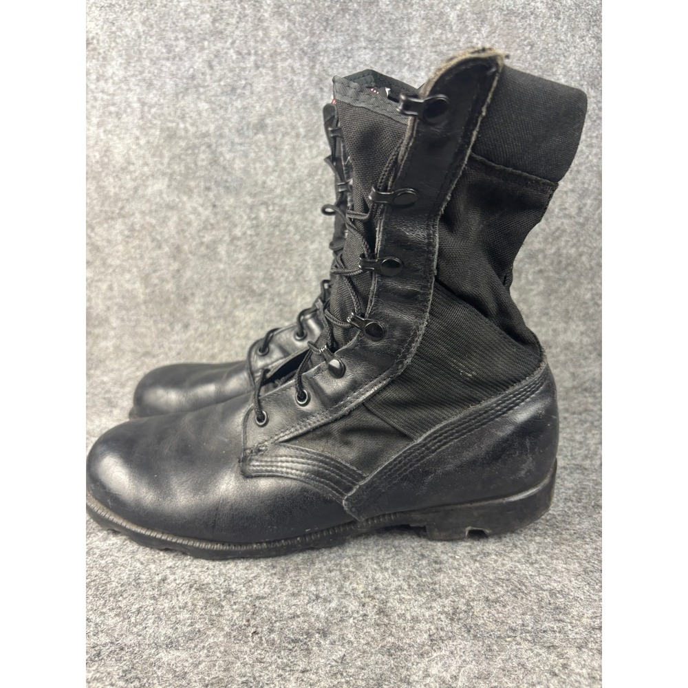 Altama Combat Boots Men 9.5R Black Leather Canvas Jungle Tactical USA Made